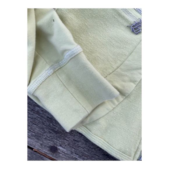 BCBGMaxazria Y2K Track Suit Chartreuse Flare Cuff Stretch Jersey Knit Sz M - Picture 10 of 16
